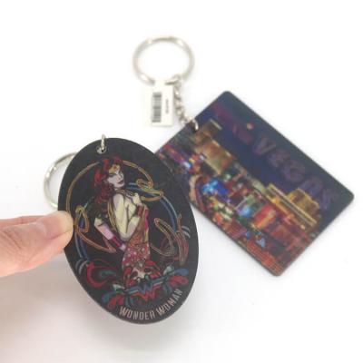 3D Triple Transition Moving Anime  Lenticular Keychain