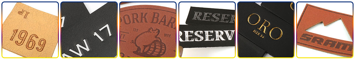 High Frequency embossed leather Patch