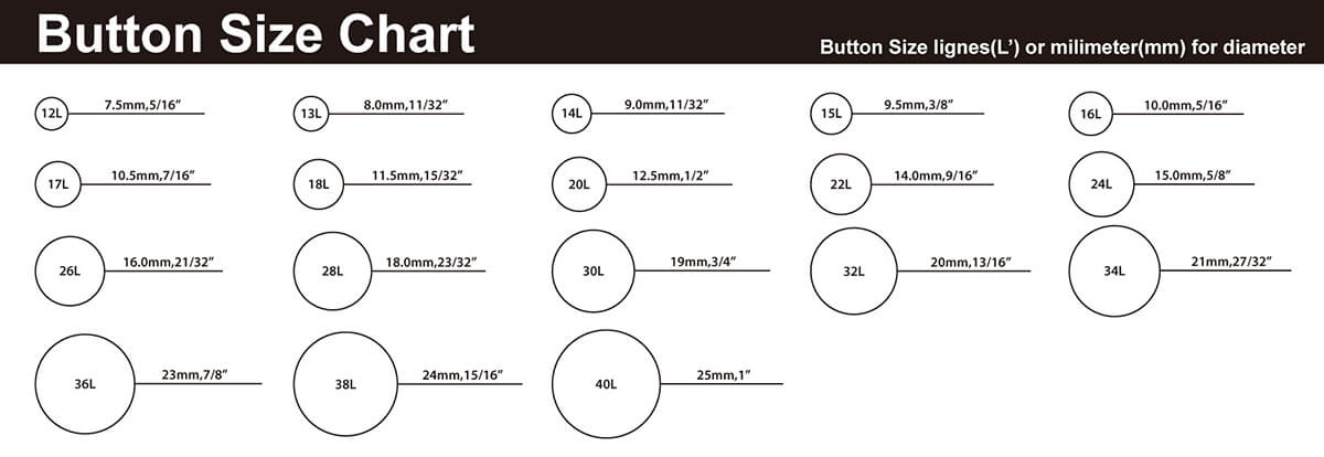Button Size Chart