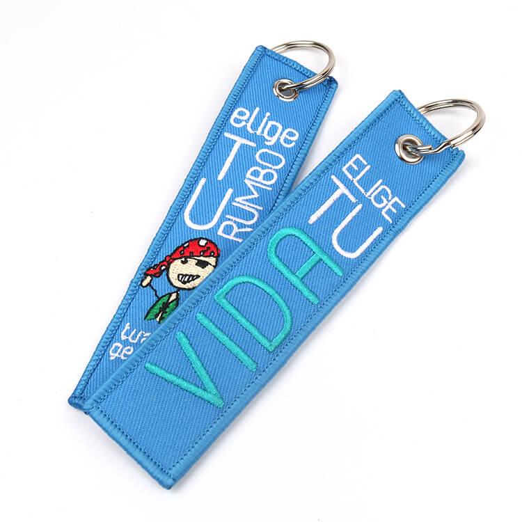 Promotion Embroidered lettering Keychains