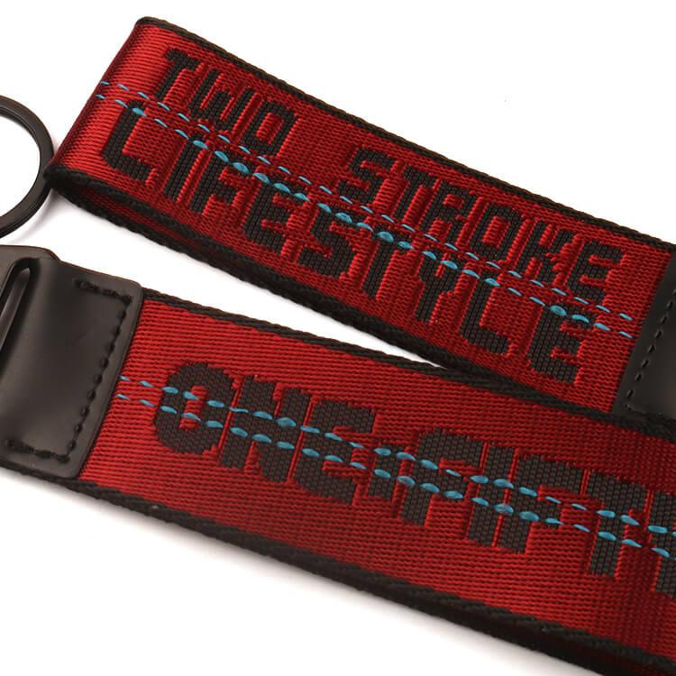 Wholesale Custom Branded Letter Jacquard Woven Key Tags Manufacturers 