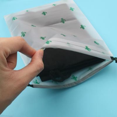 Custom Printed Drawstring Plastic Bags for Garment
