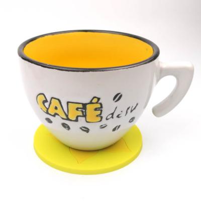 Custom Soft PVC Rubber Embossed PVC Beer Cup Coaster