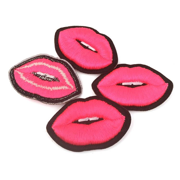 3D Embroidery Lip Patches