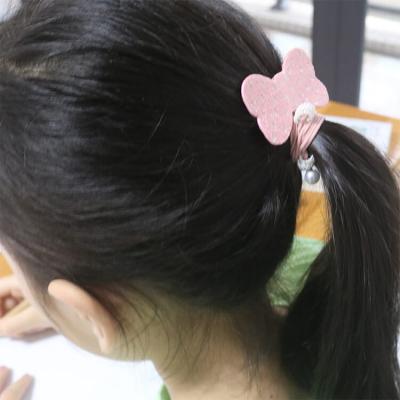 Custom Cute Pink Bow Design Princess Colorful Lovely Girl Snap Embroidery Hair Clips