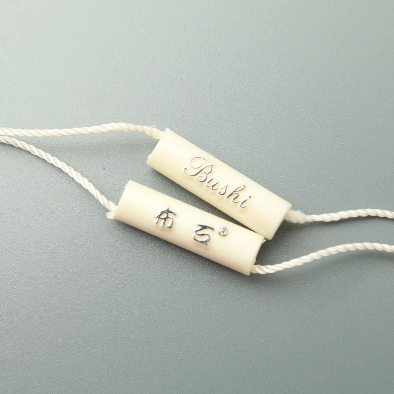 Cylinder-Shaped Embossed Logos Hang Tags String