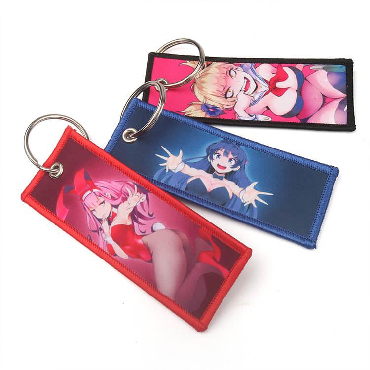 Embroidery Printing Jet Tag Keychain