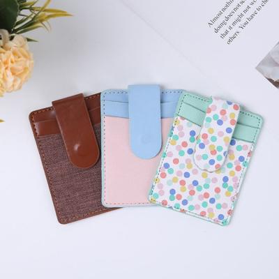 Cute Design Custom Printed Colorful Dots Pattern Fashion Fancy Badges Luxury PU Leather ID Card Holders