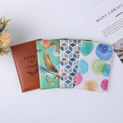 2021 Hot Sale Custom Printed Trademark Colorful Badges Credit Card Case Leather Wallet Standard Passport Holders