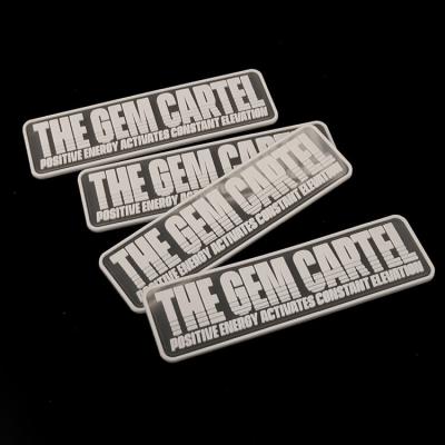 Custom Private 3D Raised Name Rubber Logos Clear PVC Patches