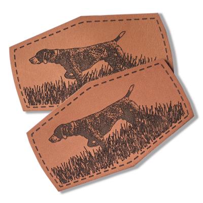 Custom Jeans Clothing Labels Manufacturer Custom 3D Clothes Laser Logo Embossed Real Genuine Leather Iron on Patches for Hats