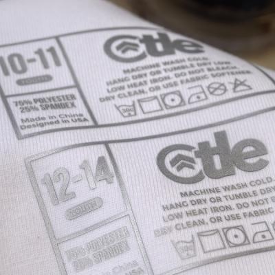 Custom Reflective Care labels DTF transfers