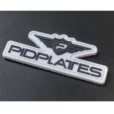Rubber PVC Patches Custom Logo 3D Raised Private Logo Hook and Loop Silicone Patches for Outdoor Clothes