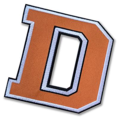 Winslabel High Quality Embroidery Iron on Heat Transfer Patches for Hoodies Custom Name Embroidered Letter Logo Hat Patches