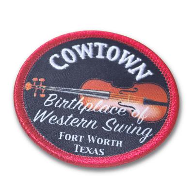 Custom Brand Printed Logo Sublimation Print Garment Iron on Patches High Quality Hat Sublimation Adhesive Stick Patches for Hat