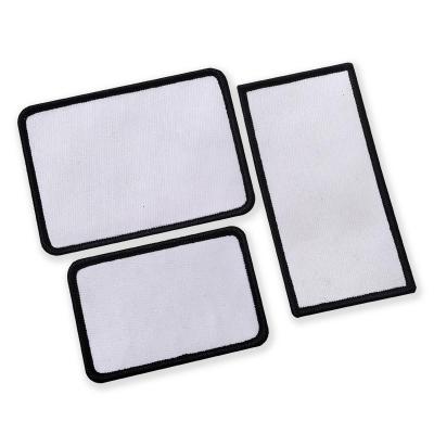 Custom Dye Sublimation Patch Embroidery Blank Loop and Hook Sublimation Hat Patch Iron On Embroidered Blank Sublimation Patches